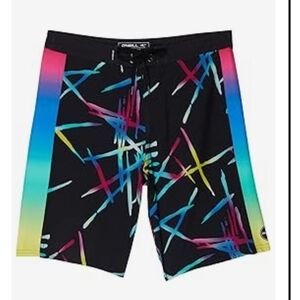 O'Neill (Big Kids) Hyperfreak Fire Coral Board Swim Shorts